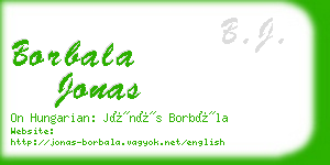 borbala jonas business card