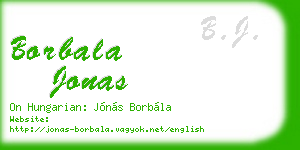 borbala jonas business card